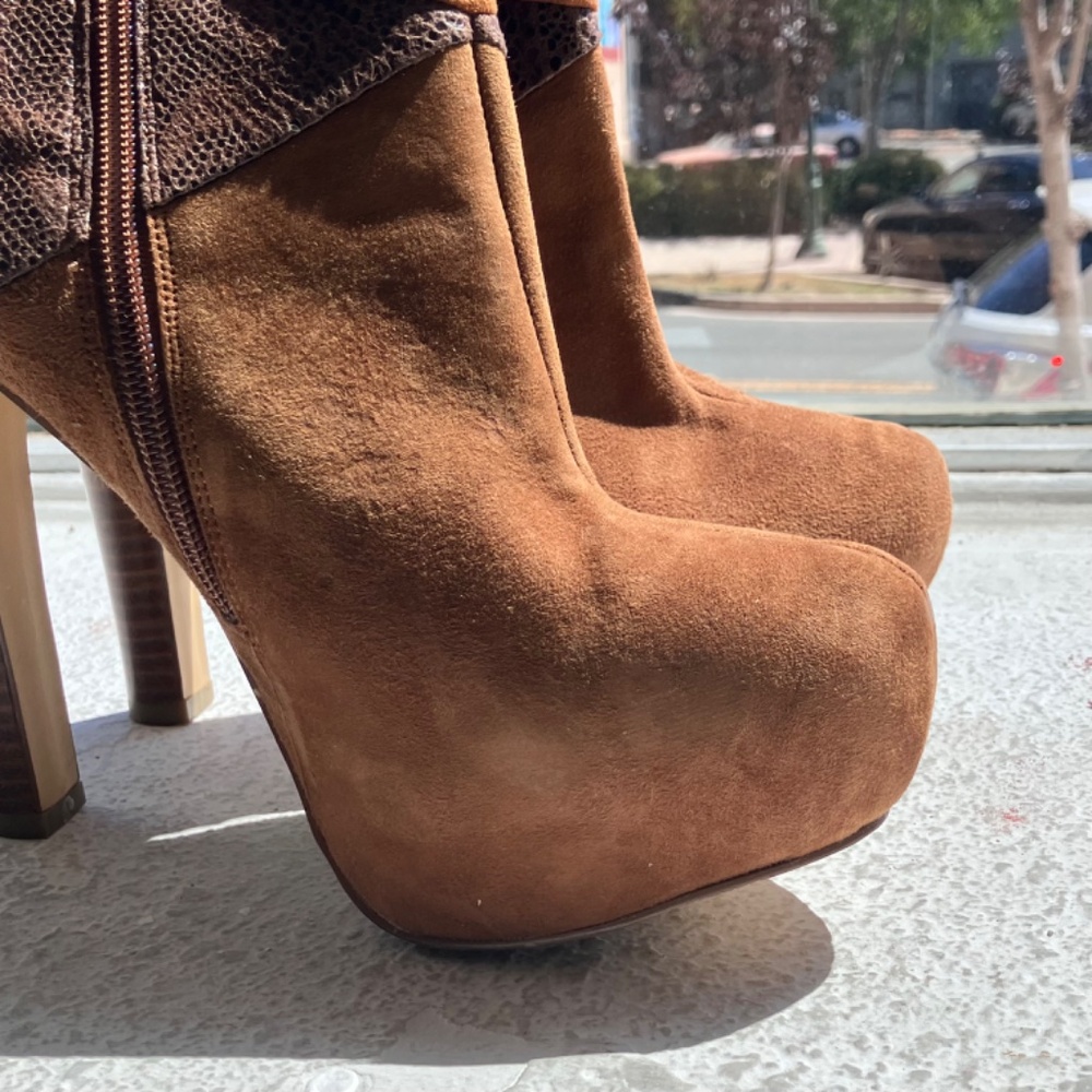 Bakers Brown Leather Suede Katerina boots - Picture 3 of 13